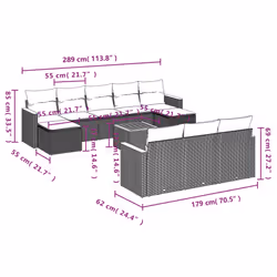 VidaXL 3258824 ensemble de meubles de jardin