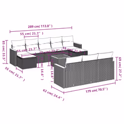 VidaXL 3258825 ensemble de meubles de jardin