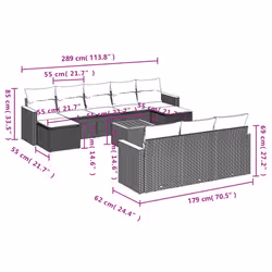 VidaXL 3258826 ensemble de meubles de jardin