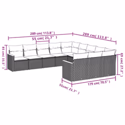VidaXL 3258833 ensemble de meubles de jardin