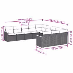 VidaXL 3258835 ensemble de meubles de jardin