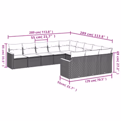 VidaXL 3258838 ensemble de meubles de jardin