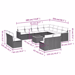 VidaXL 3258871 ensemble de meubles de jardin