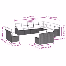 VidaXL 3258874 ensemble de meubles de jardin