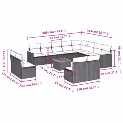VidaXL 3258880 ensemble de meubles de jardin