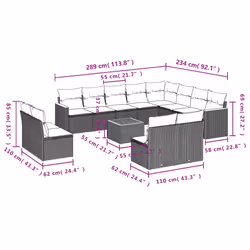 VidaXL 3258882 ensemble de meubles de jardin