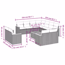 VidaXL 3258898 ensemble de meubles de jardin