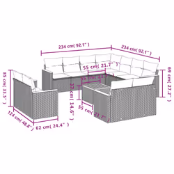 VidaXL 3258905 ensemble de meubles de jardin