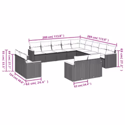 VidaXL 3258934 ensemble de meubles de jardin