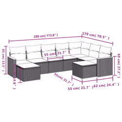 VidaXL 3258940 ensemble de meubles de jardin