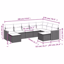 VidaXL 3258941 ensemble de meubles de jardin