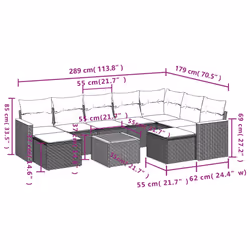 VidaXL 3258943 ensemble de meubles de jardin