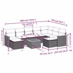 VidaXL 3258947 ensemble de meubles de jardin