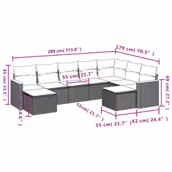 VidaXL 3258948 ensemble de meubles de jardin