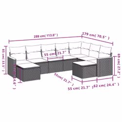 VidaXL 3258952 ensemble de meubles de jardin