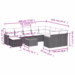 VidaXL 3258964 ensemble de meubles de jardin