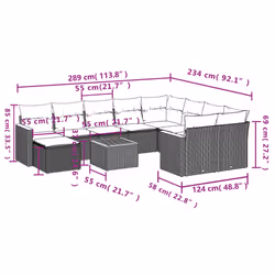 VidaXL 3258966 ensemble de meubles de jardin