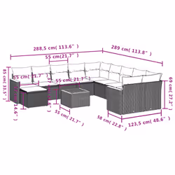 VidaXL 3258968 ensemble de meubles de jardin