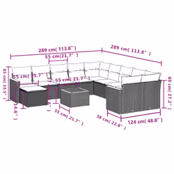 VidaXL 3258971 ensemble de meubles de jardin