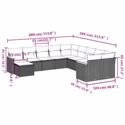 VidaXL 3258972 ensemble de meubles de jardin