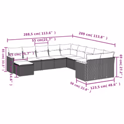 VidaXL 3258980 ensemble de meubles de jardin
