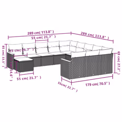 VidaXL 3258983 ensemble de meubles de jardin