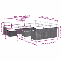VidaXL 3258986 ensemble de meubles de jardin