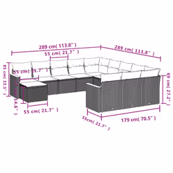 VidaXL 3258987 ensemble de meubles de jardin