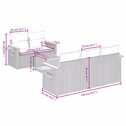 VidaXL 3259027 ensemble de meubles de jardin