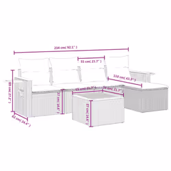 VidaXL 3259164 ensemble de meubles de jardin