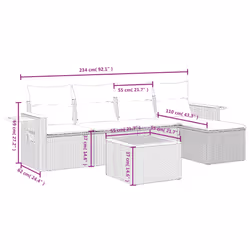 VidaXL 3259165 ensemble de meubles de jardin