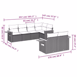VidaXL 3259385 ensemble de meubles de jardin