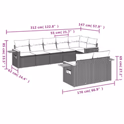 VidaXL 3259395 ensemble de meubles de jardin
