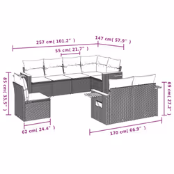 VidaXL 3259403 ensemble de meubles de jardin