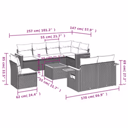 VidaXL 3259409 ensemble de meubles de jardin