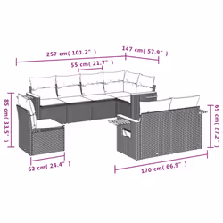VidaXL 3259410 ensemble de meubles de jardin