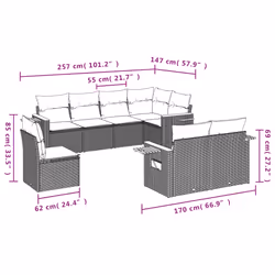 VidaXL 3259413 ensemble de meubles de jardin