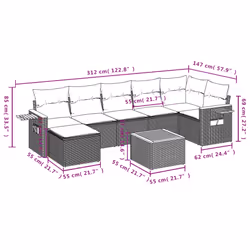 VidaXL 3259434 ensemble de meubles de jardin