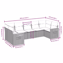 VidaXL 3259508 ensemble de meubles de jardin
