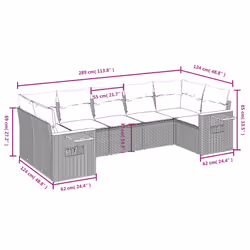 VidaXL 3259511 ensemble de meubles de jardin