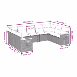 VidaXL 3259514 ensemble de meubles de jardin
