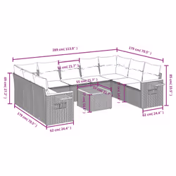 VidaXL 3259517 ensemble de meubles de jardin