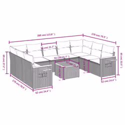VidaXL 3259518 ensemble de meubles de jardin