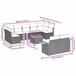 VidaXL 3259529 ensemble de meubles de jardin