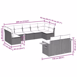 VidaXL 3259532 ensemble de meubles de jardin