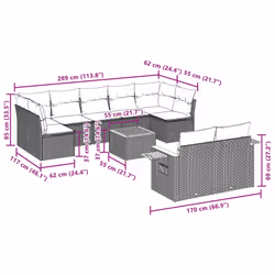 VidaXL 3259533 ensemble de meubles de jardin
