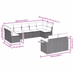 VidaXL 3259535 ensemble de meubles de jardin