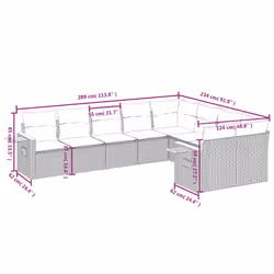 VidaXL 3259546 ensemble de meubles de jardin