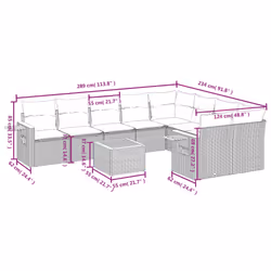 VidaXL 3259550 ensemble de meubles de jardin