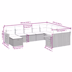 VidaXL 3259560 ensemble de meubles de jardin
